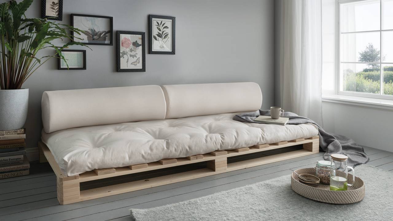 Verlichten Sjah Strippen Futon slaapbank "Kimano" | allnatura België