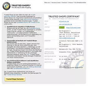 Trusted Shops - Certificat