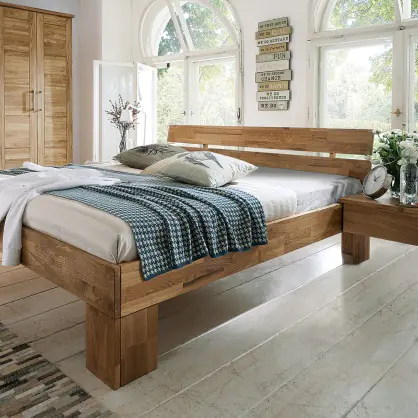 Massief houten bed Lettino