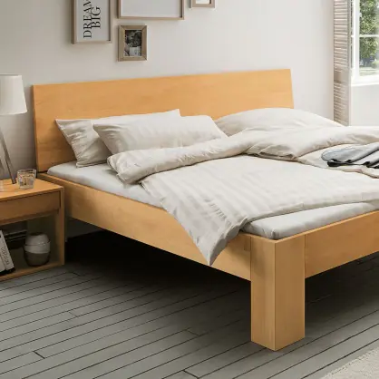 Massief houten bed Cubus