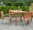 Set moderne 05, composé d'une table 90x90 cm et de 4 chaises de jardin
