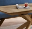 Aurana-Estenda tafel - hier in massief wild eiken met Zwitserse rand Aurana-Estenda tafel, hier in massief wild eiken met Zwitserse rand