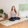 Antislip yogamat met schaapscheerwollen bovenkant