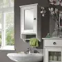 armoire de toilette avec surface blanche lasurée