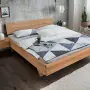 Belluno zwevend bed van beuken kernhout met tweedelig hoofdbord