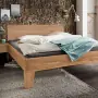 Belluno massief houten bed in beuken kernhout met doorlopend hoofdbord