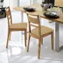 Exclusieve massief houten stoel in natuurlijk design - hier in eiken
