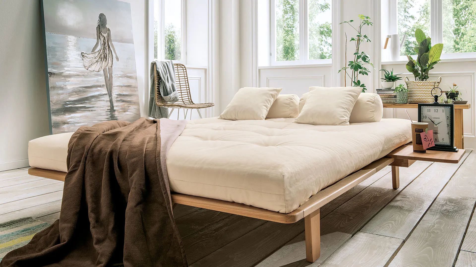 Le matelas futon Suma-Melia offre un confort d'assise et de couchage à élasticité ponctuelle et ferme
