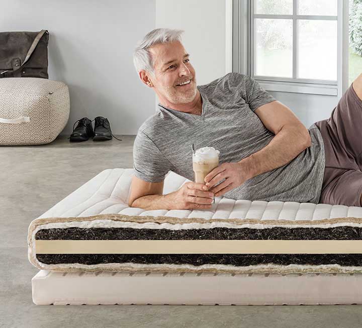 Systeemmatras met natuurlatex en paardenhaar Sanavita-Equina Systeemmatras met natuurlatex en paardenhaar Sanavita-Equina