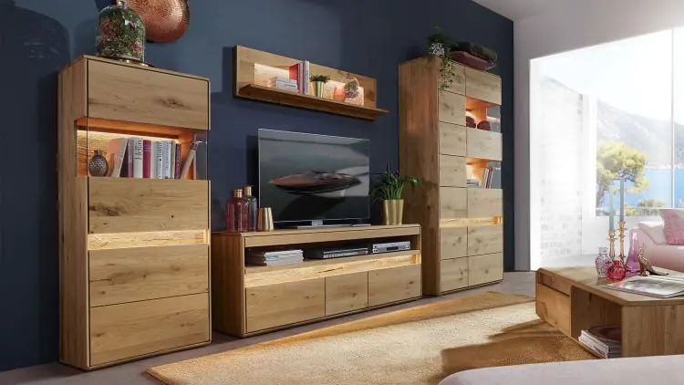 Highboard in combinatie met andere meubelen uit de Bassano-reeks
